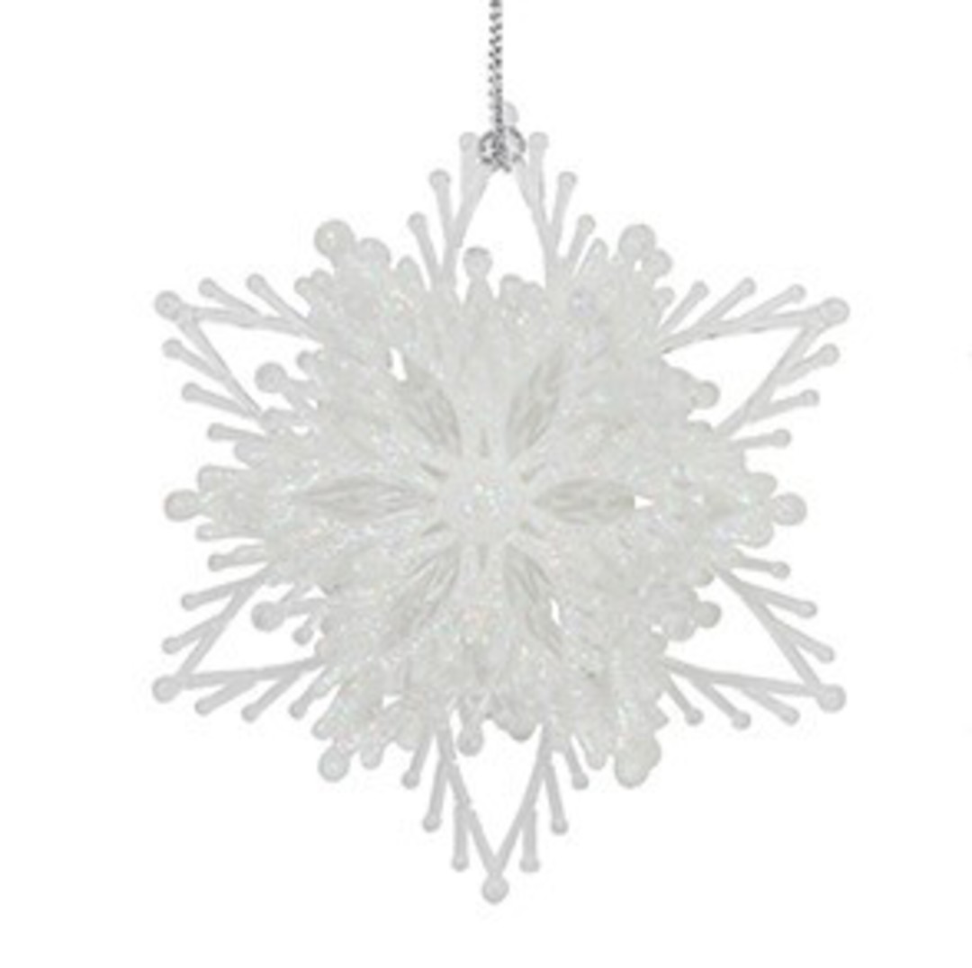 Acrylic White Snowflake 9cm image 0